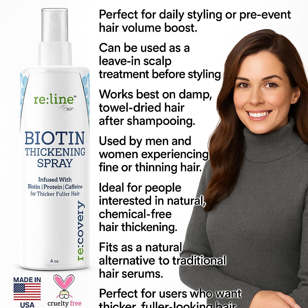 Biotin Hair Thickening and Growth Spray for Thinning and Texturizing - Hair Loss Prevention Tonic for Men and Women - Image 4