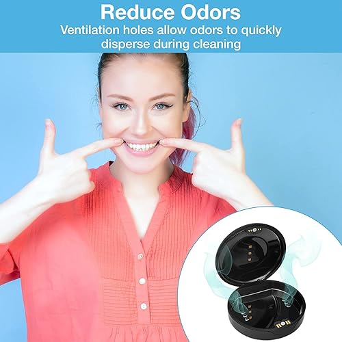 Miniatura 3 de Tilcare Estuche de retención UVC para alineador dental Invisalign con luz UV para alineadores, retenedores, protector bucal, bandejas blanqueadoras