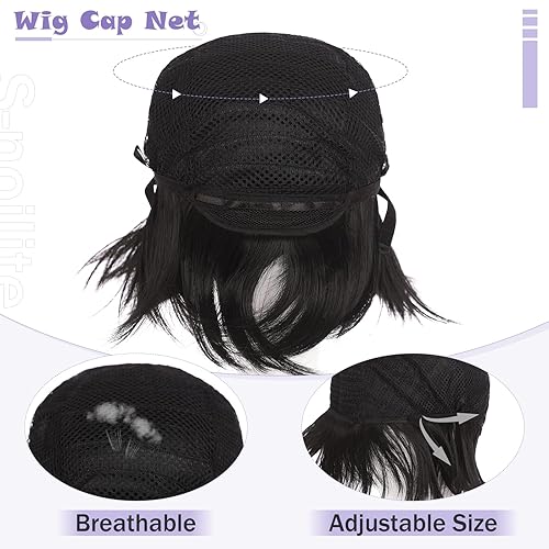 Miniatura 6 de Pelucas de pelo sintético lacio, corto y esponjoso. Para fiestas de cosplay, anime peluca con pelo despeinado y puntiagudo, para hombre y mujer