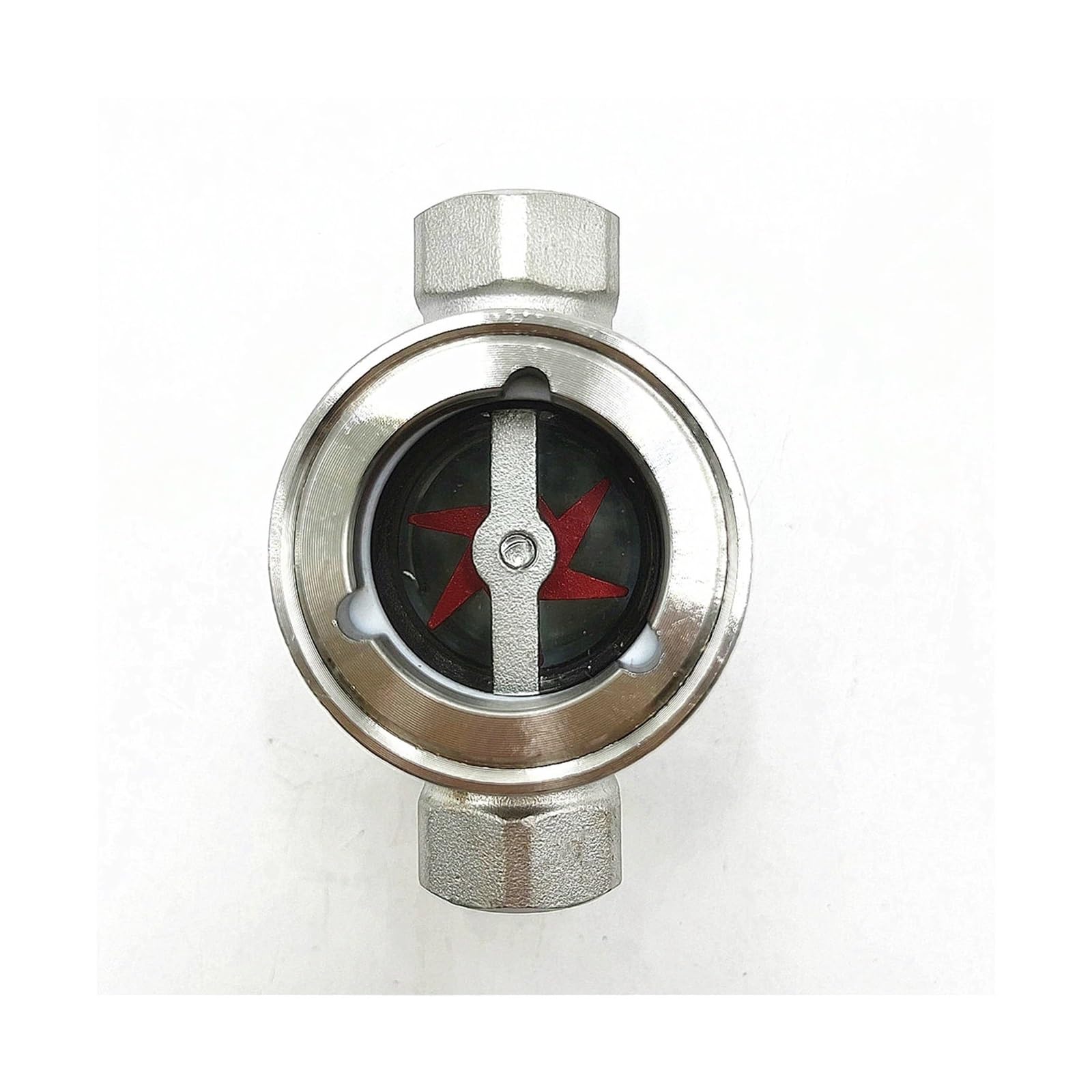 KXIWLUFV 1/2" 3/4" 1" DN15 DN20 DN25 Stainless Steel 316 Sight Glass Water Flow Indicator With Concentric Impeller(0.75 Inch)