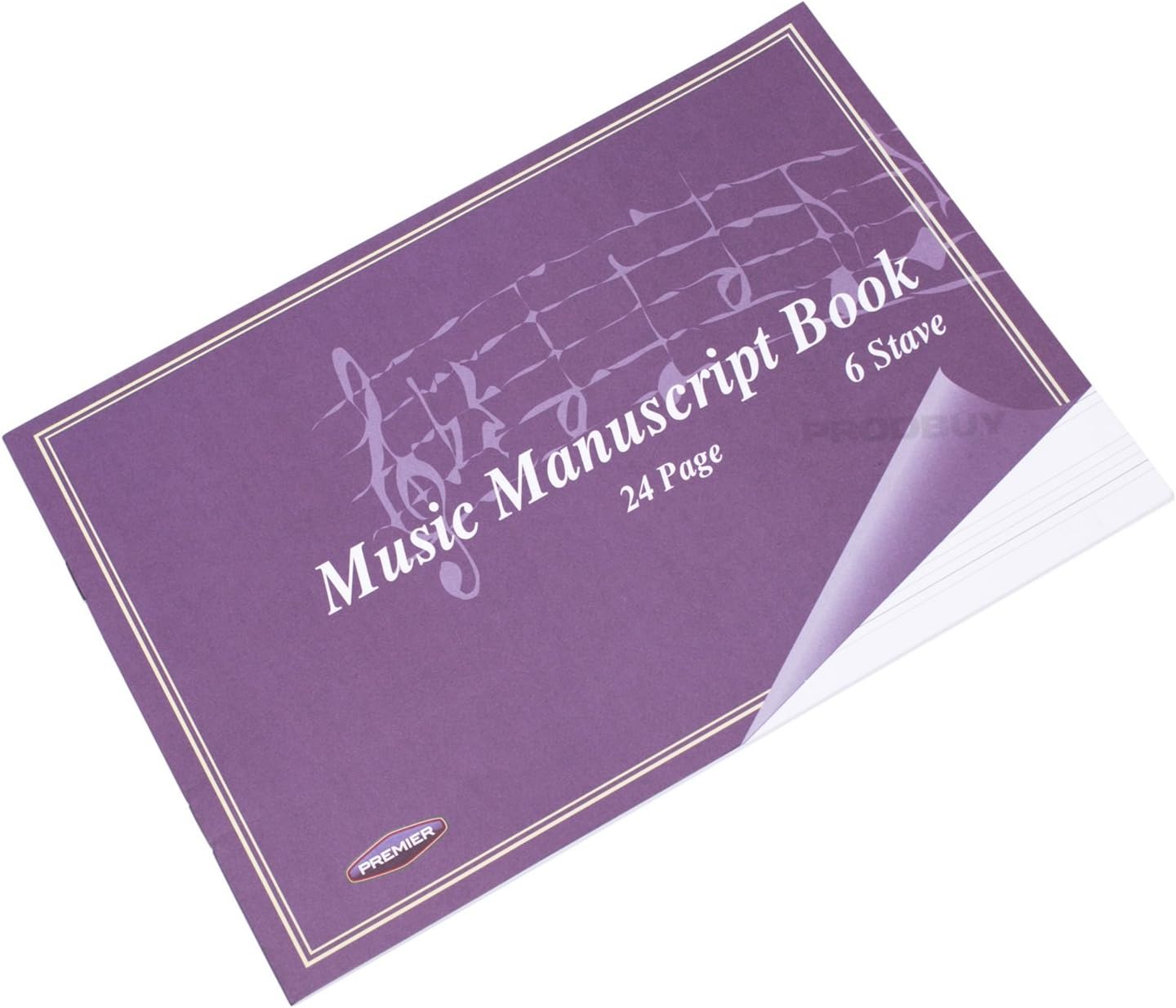 A5 24 Page Music Manuscript Sheet Notebook Blank 6 Stave Notation Paper Pad Book