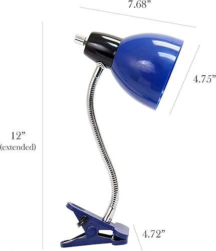 Miniatura 4 de Simple Designs LD2014-BLU - Lámpara ajustable para escritorio, mesitas de noche, lectura, azul