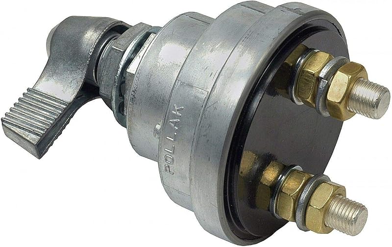 Chave geral desconectadora de bateria POLLAK 51-902EP SPST com alavanca – 2 terminais de 3/8"
