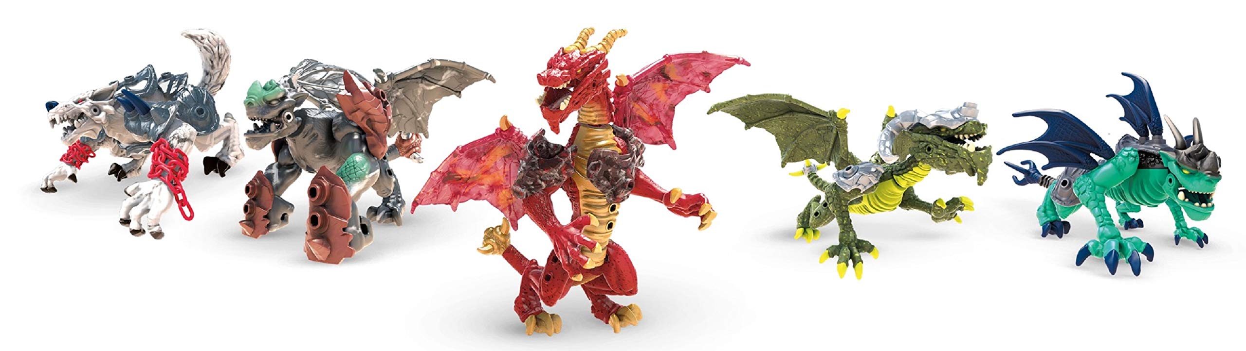 Mega Construx Breakout Beasts Mix 3, po 1 niespodzianka potwora do złożenia w fioletowym jajku ze szlamem, losowy wybór, zabawka Slime od 5 lat