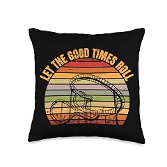 Funny Let The Good Times Roll Roller Coaster Rollercoaster Throw Pillow