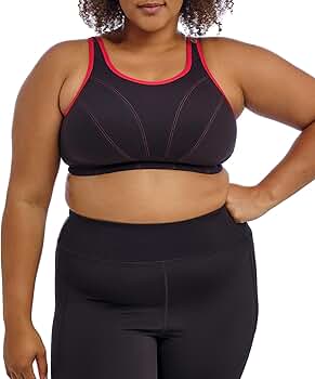 GODDESS Women's Plus-Size Sport Soft Cup Sports Bra, Black