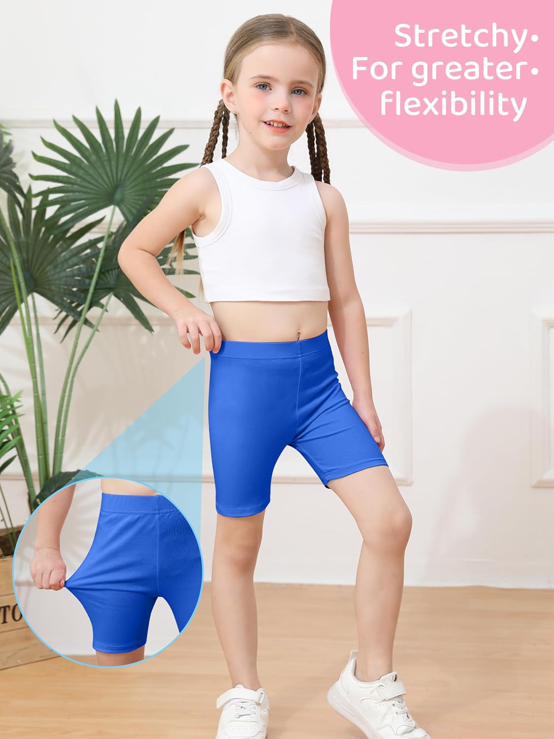 Resinta 8 Pack Baby Toddler Girls Cotton Bike Shorts Kids Safety Under Dress Dance Shorts - Image 5