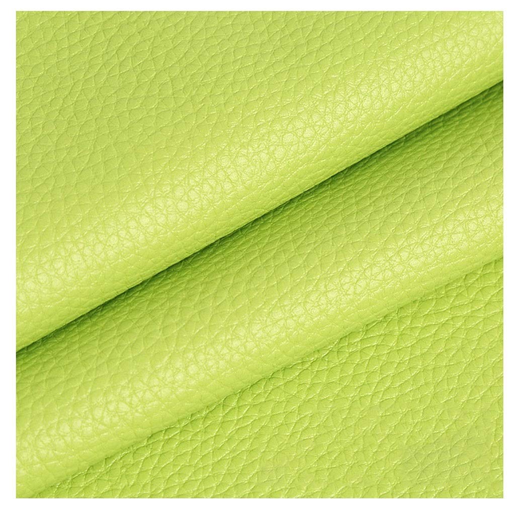 Tissu tapisserie simili cuir imperméable vert 140 cm pour veste et sac - 8