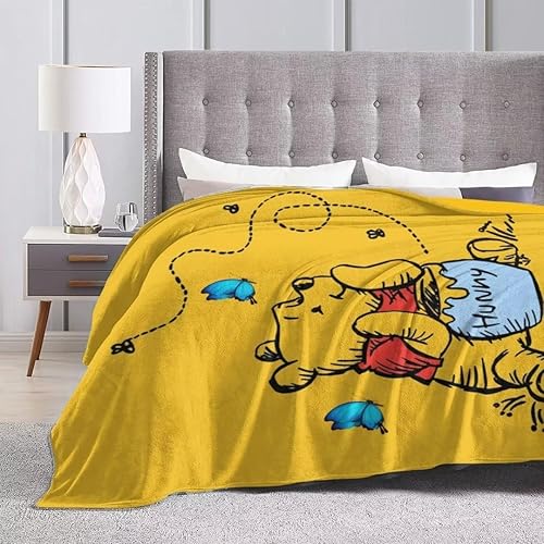 Miniatura 3 de Winnie - Manta suave de franela para cama, sofá, sala de estar, dormitorio, 50 x 60 pulgadas
