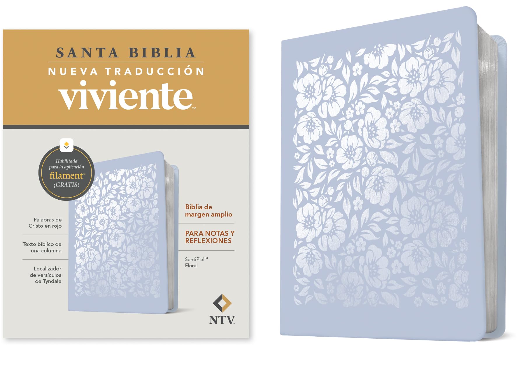 Tyndale House Publishers Bible NTV Wide Margin with Filament