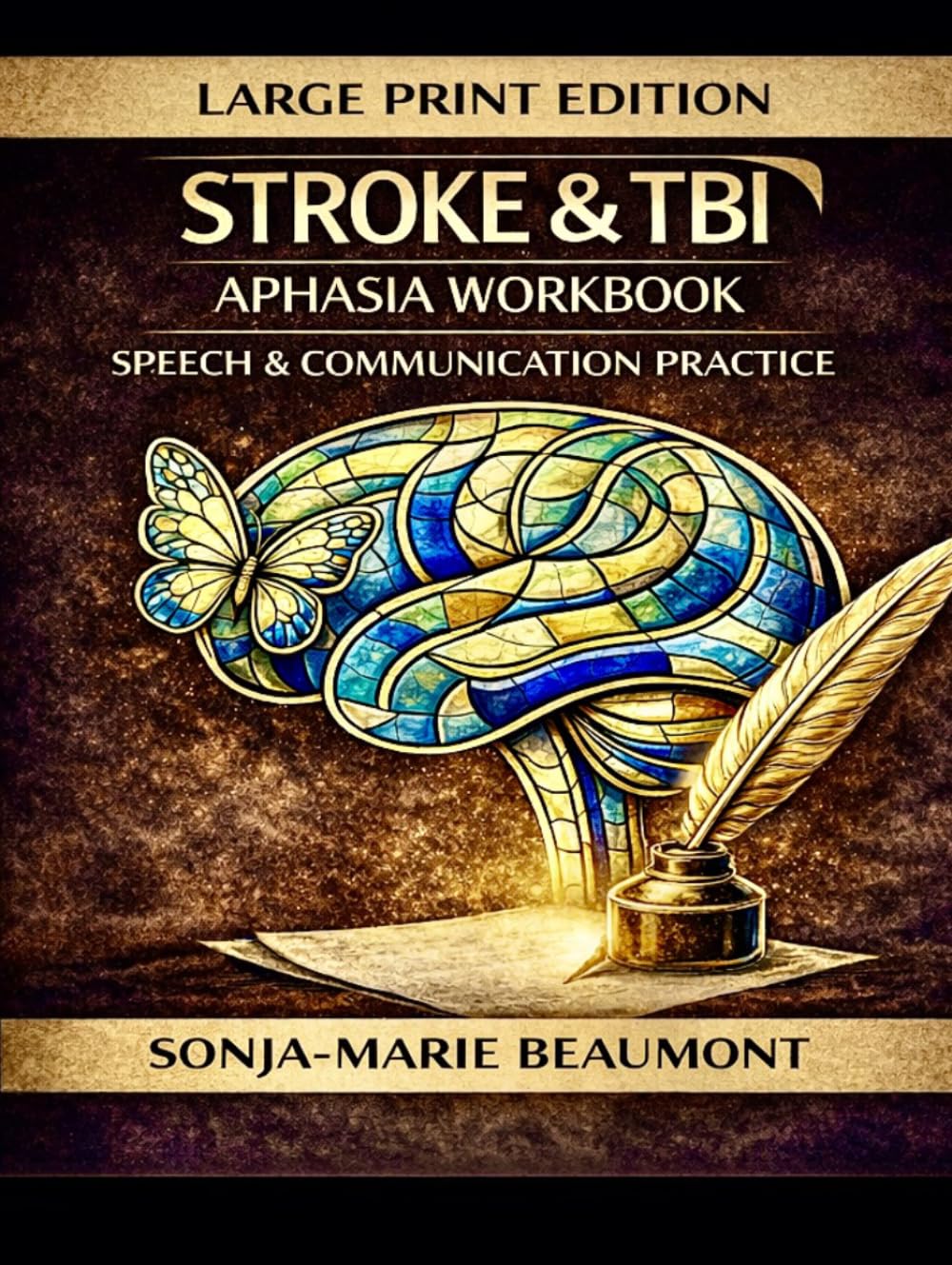 STROKE & TBI , APHASIA WORKBOOK: SPEECH & COMMUNICATION PRACTICE (LARGE PRINT EDITION) (HEADFIRST REHAB)