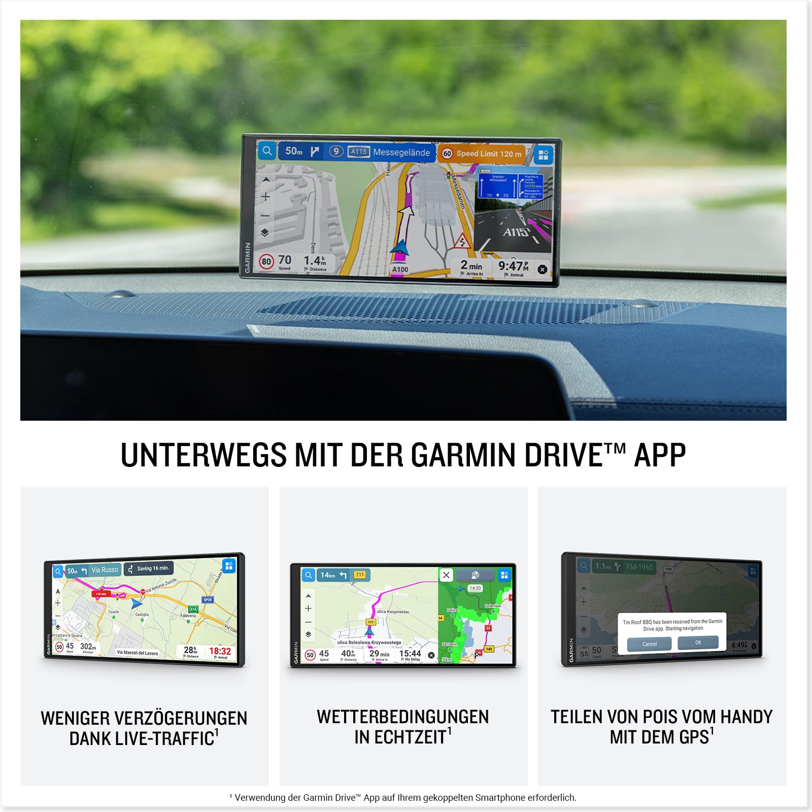 Garmin Drive, Navigationsgerät, 8,8 Zoll