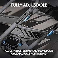 Vista 4 de Playseat Trophy - Logitech G Edition Sim Racing Cockpit Fully Adjustable Supports all Direct Drive Steering Wheels Lightweight & Robust Absolute