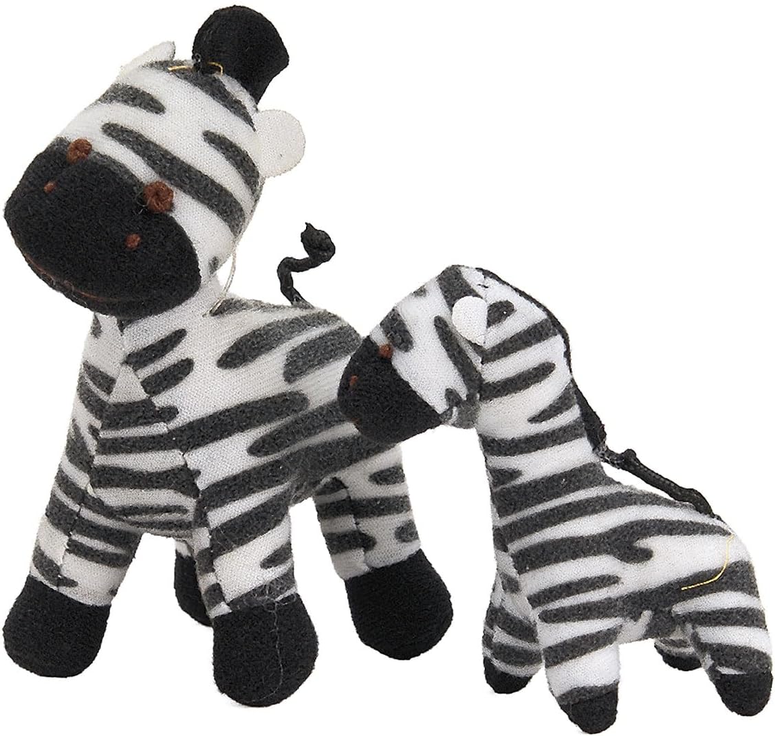 Lillian Vernon Personalized Plush Zoo Animals Play Set -11" x 8 x 7 1/2", Super Soft Poly-Cotton Set, Easter Basket Gift, Kids Personalized Gift
