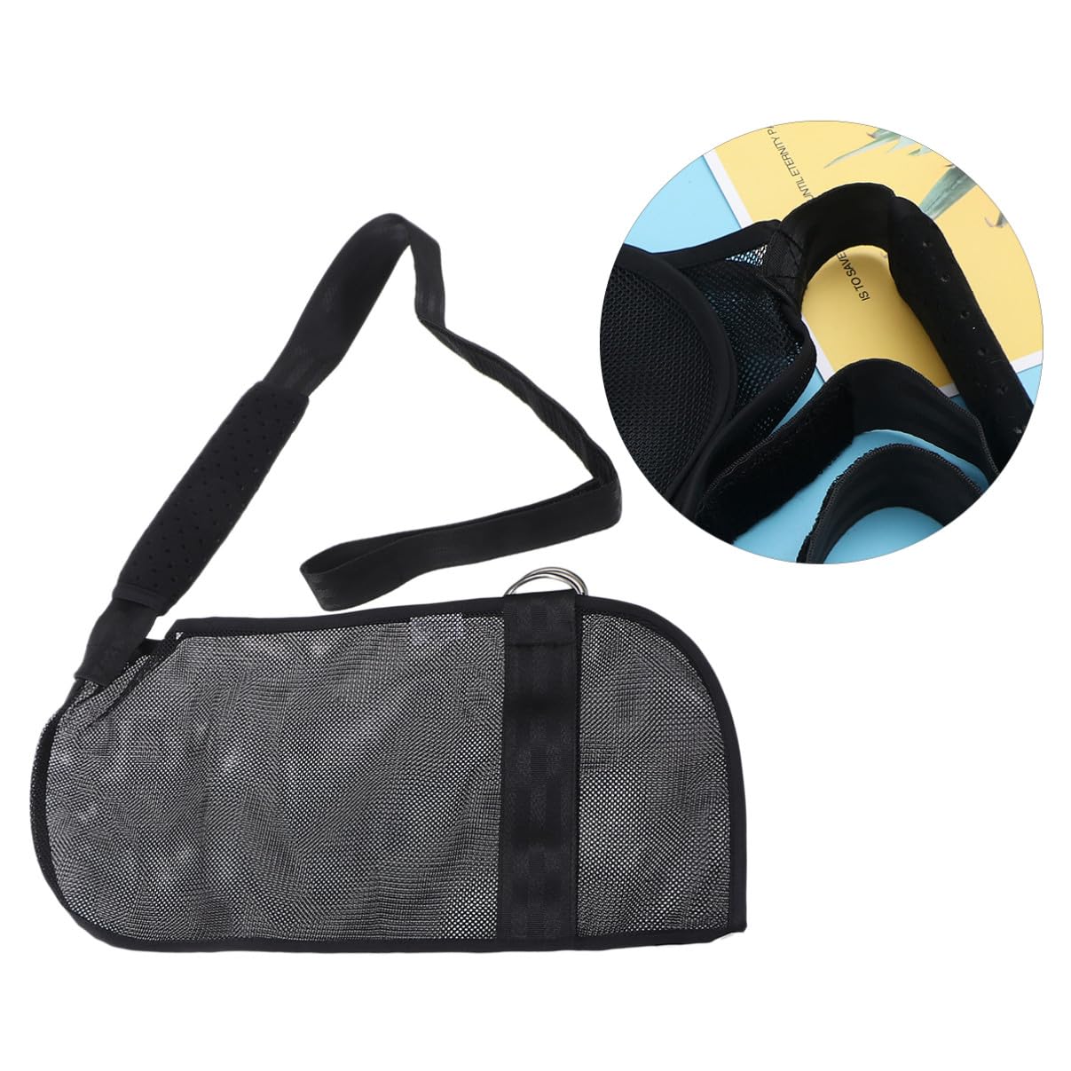 Breathable Adjustable Forearm Sling Shoulder Immobilizer for Arm Support Lightweight Mesh Quick Drying Design for Comfortable Black
