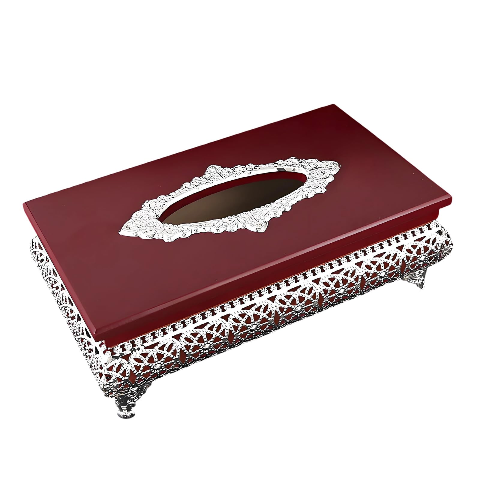End Tissue Cover Box with Nonslip Bottom for Restaurant Hotel and Household Use Easy Cleaning Tissue Organizers