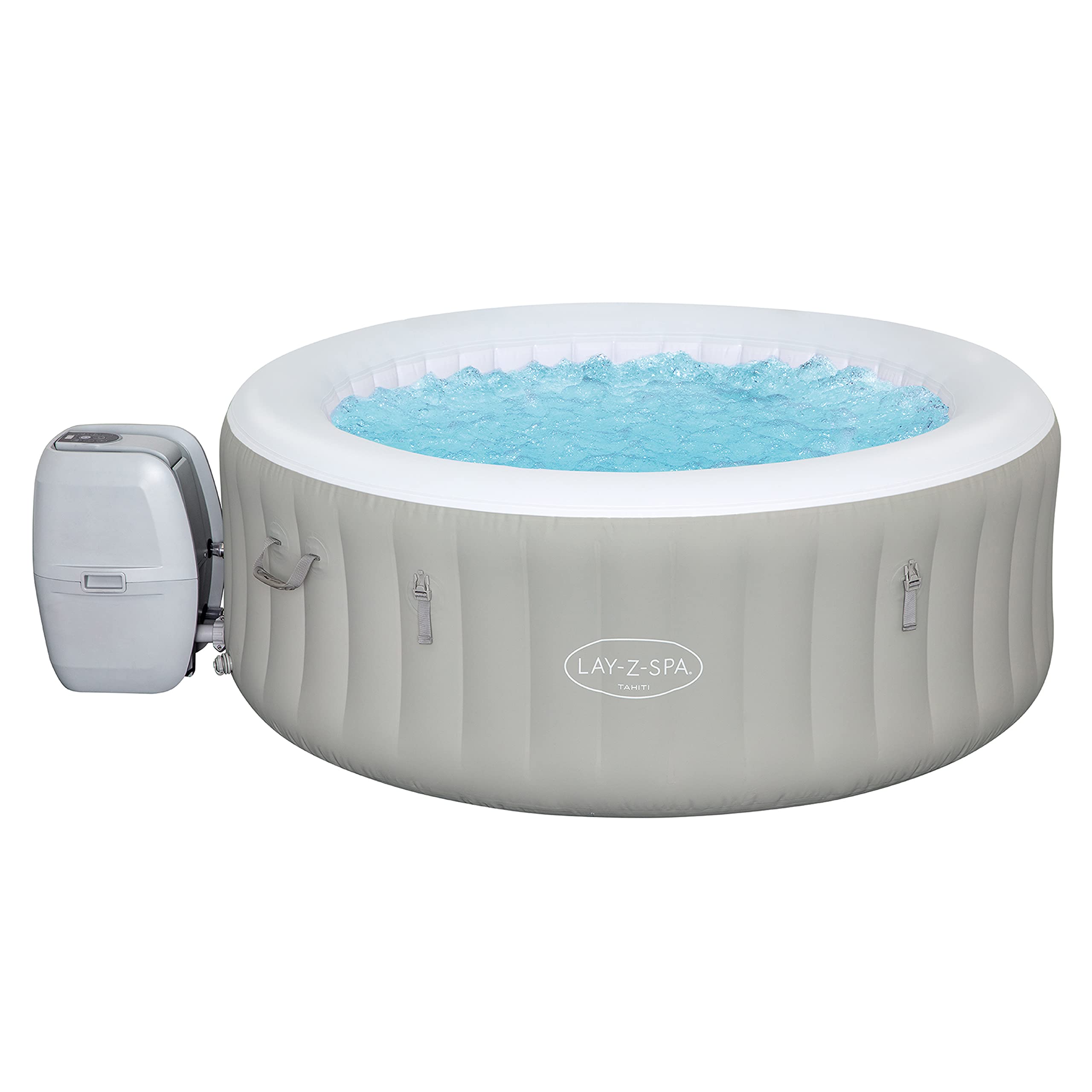 BESTWAY - SPA Hinchable Lay-Z-SPA Tahiti para 2-4 Personas Redondo 180x66 cm con Luces LED