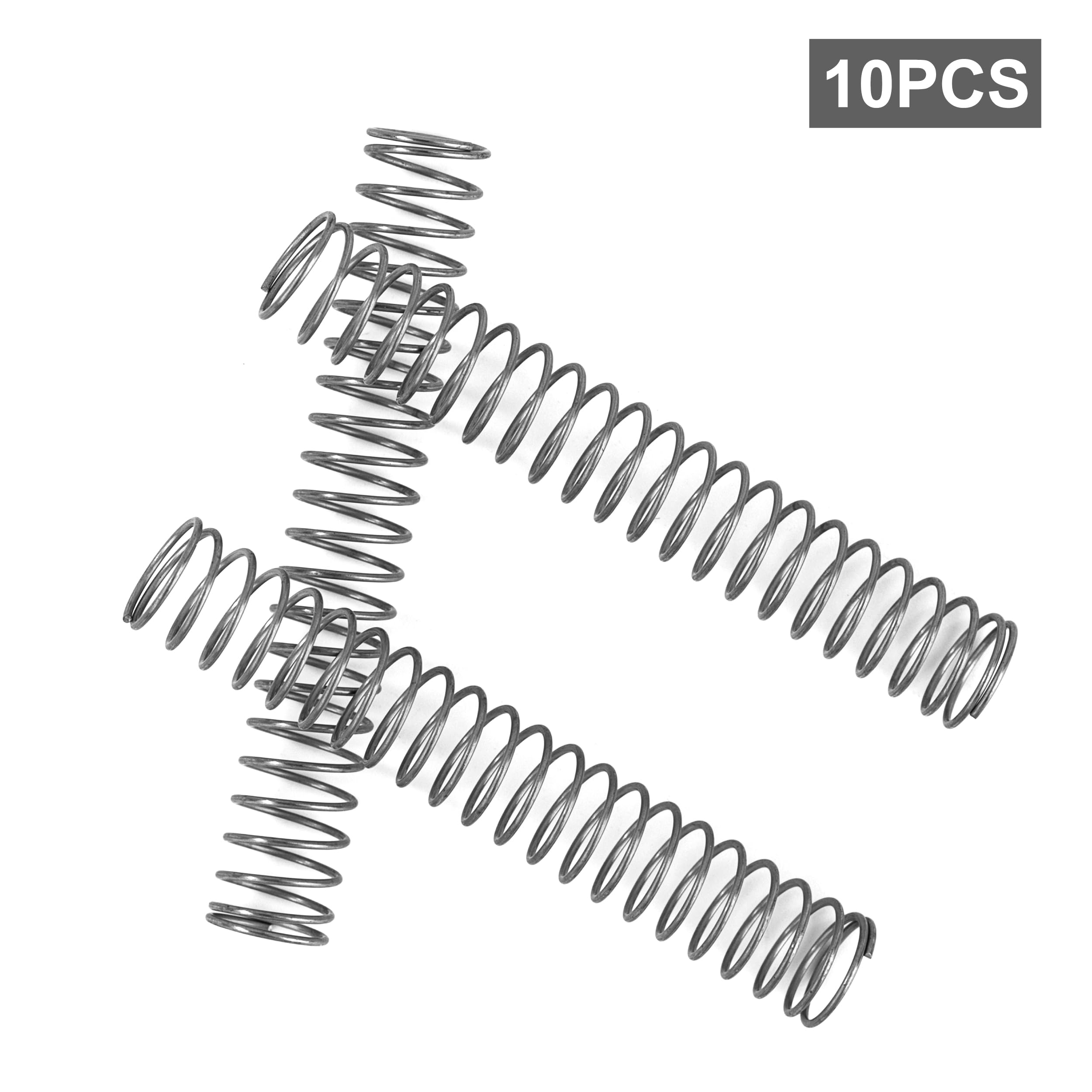 Sprężyna dociskowa ze stali nierdzewnej sprężyny dociskowe 50 mm średnica drutu 0,55 mm średnica zewnętrzna 8 mm długość 50 mm maksymalna siła sprężyny 0,35 kg 10 sztuk