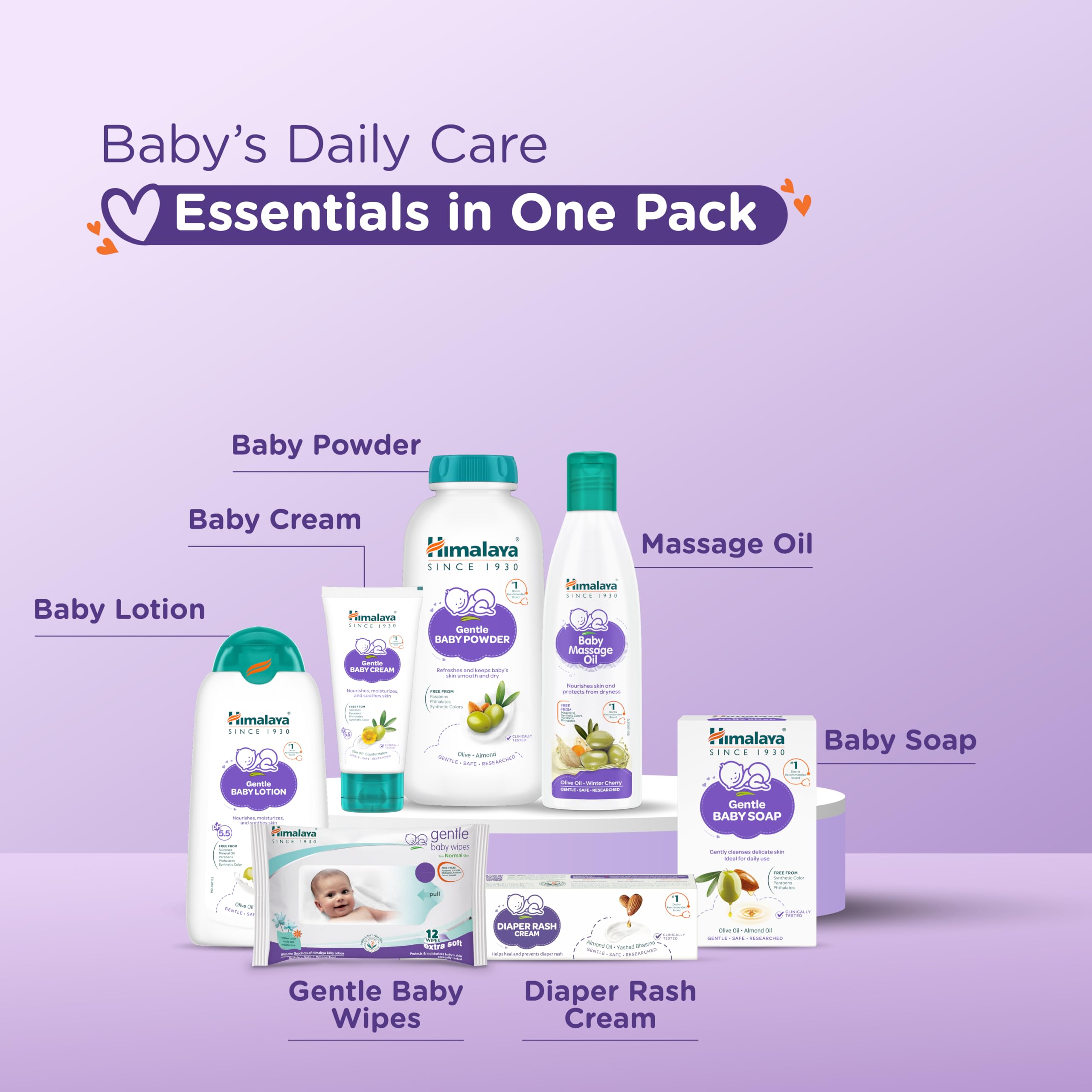 Himalaya Baby Gift Pack Basket,Pack of 1 set,white 1