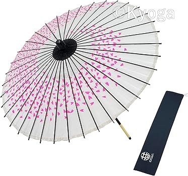 Amazon | [和傘・野点傘専門店 恭雅] 紙傘 1尺4寸 桜渦 継柄 踊り傘