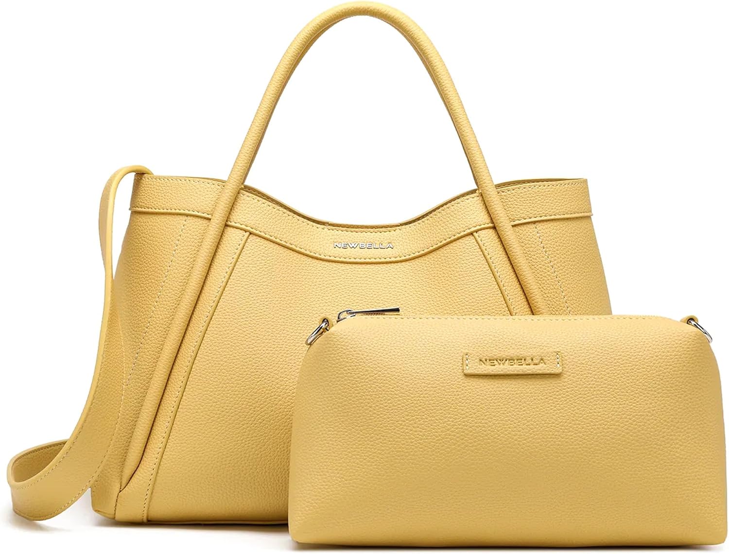 NEWBELLA Kelly Vegan Leather Tote Bag for Women - Stylish Versatile Commute Top Handle Bag, Hobo Shoulder Handbag with Purse