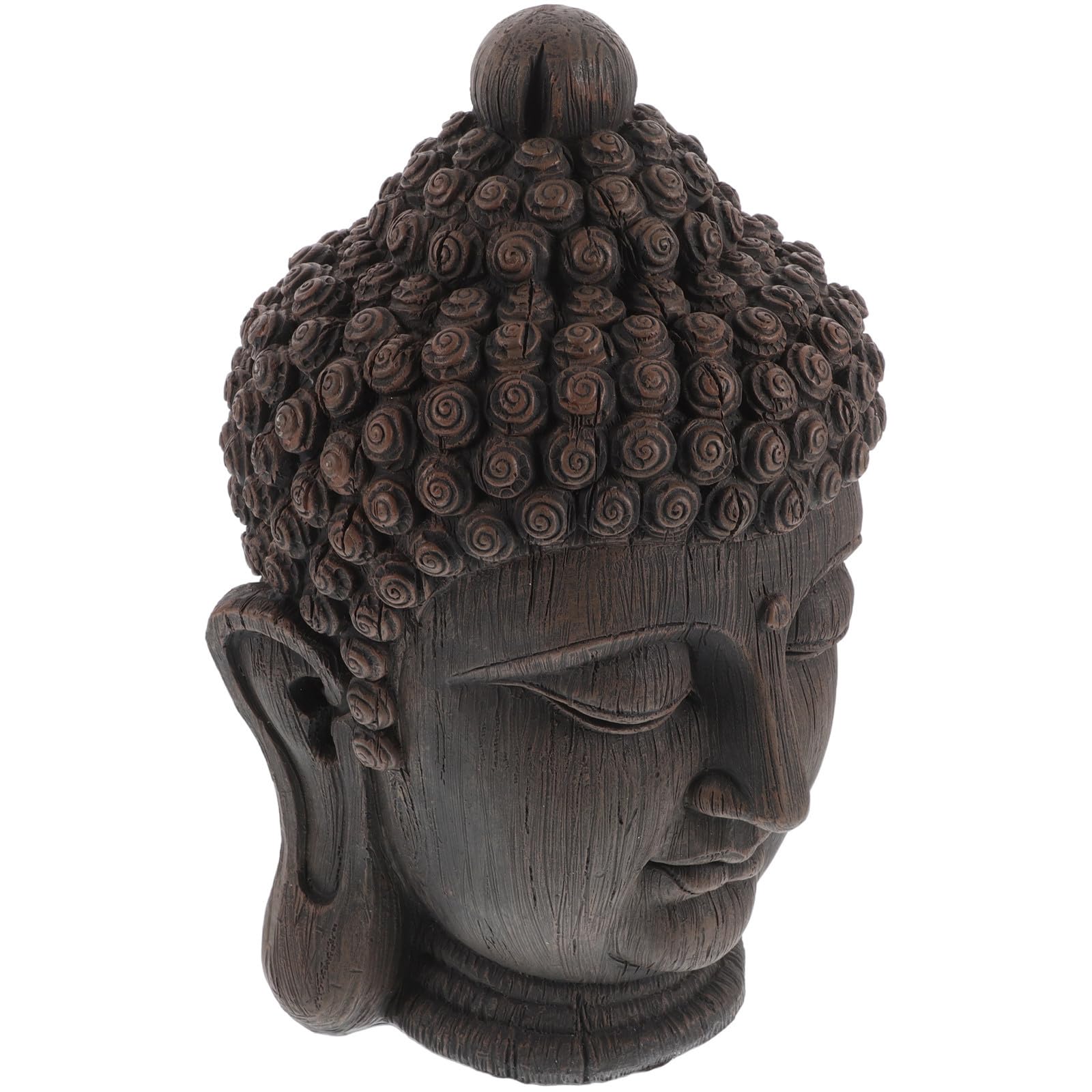 PRETYZOOM Estatua de Buda Meditando de Resina Estilo Tailandés para Jardín Interior Asiático y Oficina