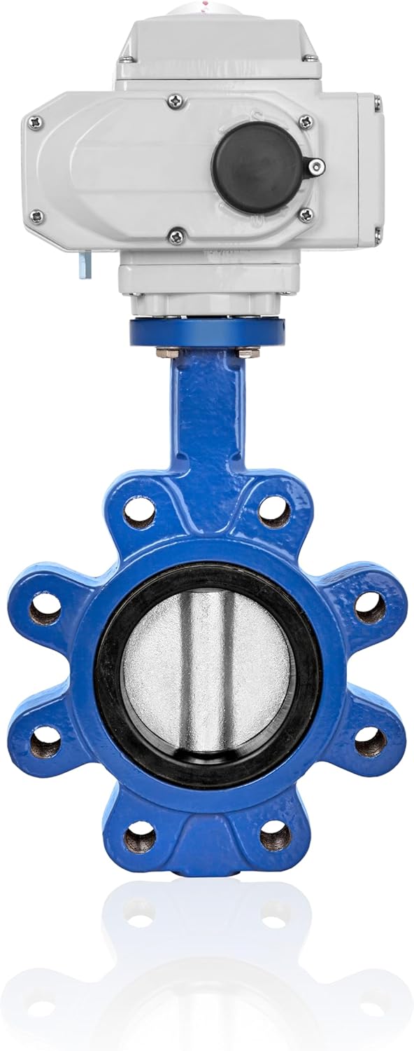 UNOX Butterfly Valve DN80 (3") 24V DC Electric Actuator Lug Type Stainless Steel AISI304 Disc EPDM Seat GGG40.3 Body for Water & Air | Industrial Butterfly Valves
