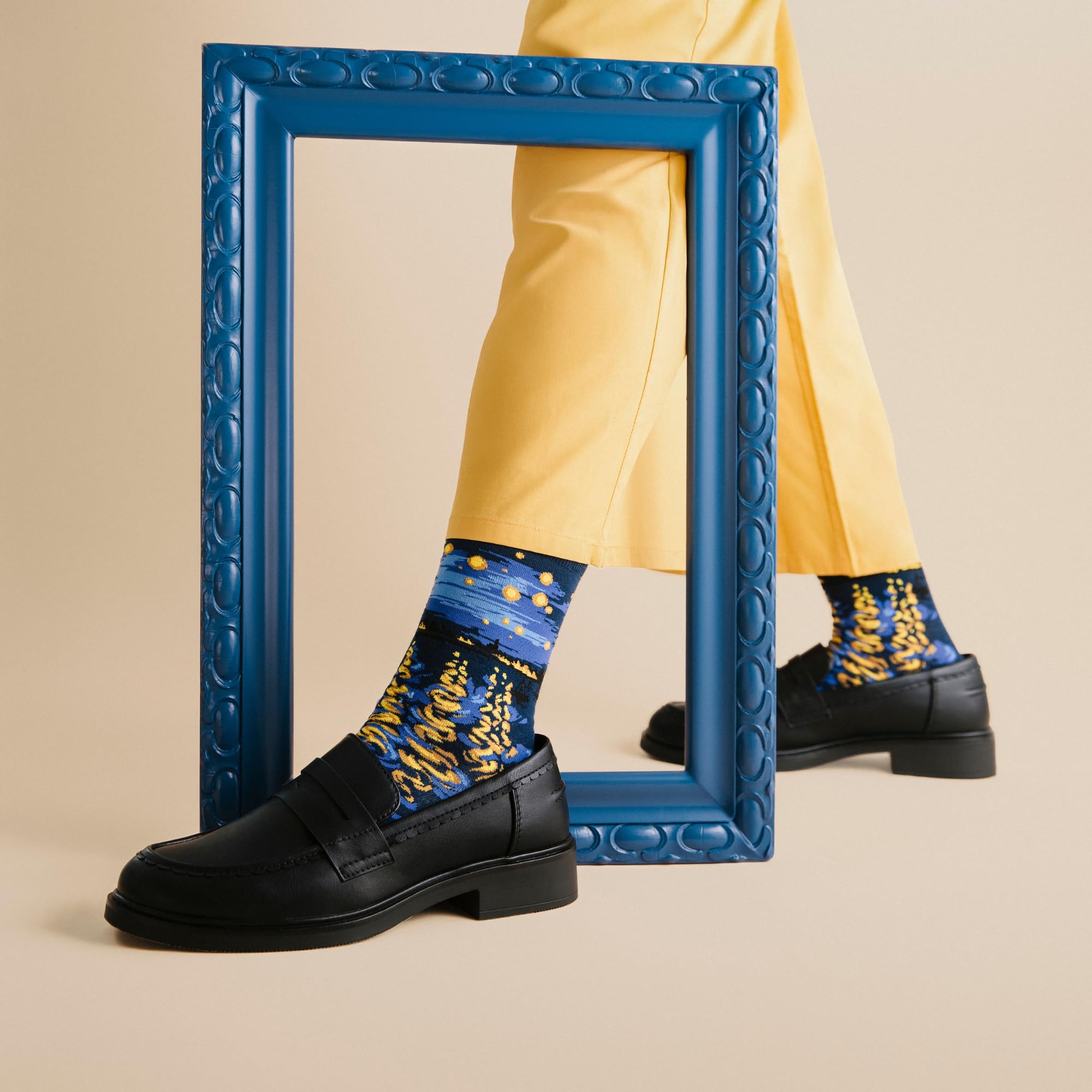 Chaussettes artificielles multipack – Chaussettes artistiques amusantes pour homme Motif artiste Cadeaux pour les amateurs d'art Chaussettes Artsy Socks Cadeau de Noël