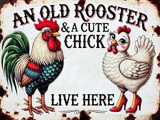 Paint by Numbers for Adults,An Old Rooster & A Cute Chick Live Here Chicken Paint by Numbers Kits for Beginners,DIY Crafts Paint by Number for Farm and Home Wall Decor 16X20 Inch(Without Frame)