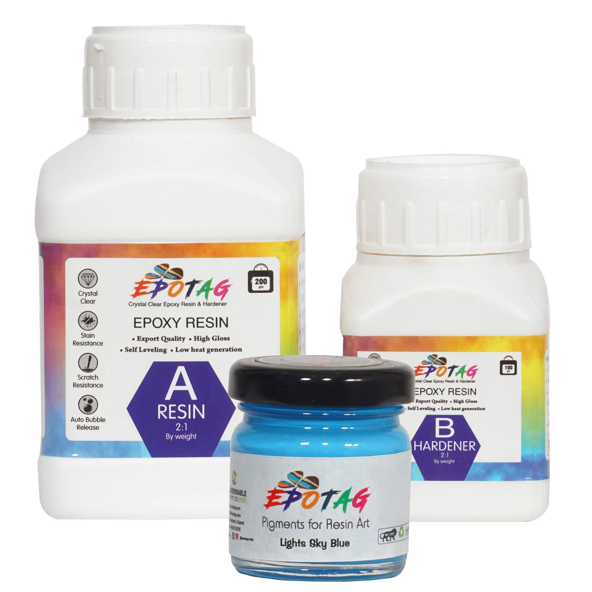 See full amazon price history chart for Epotag Epoxy Resin and Hardener Kit Crystal Clear for Jewelry DIY Art Crafts Cast Coating Wood,Easy Cast Resin (300 Gms) Art Resin Pigment - Light Sky Blue- 50g Epotag Epoxy Resin and Hardener Kit Crystal Clear for Jewelry DIY Art Crafts Cast Coating Wood,Easy Cast Resin (300 Gms) Art Resin Pigment - Light Sky Blue- 50g (B08VNL1Y78) Amazon Price History, Amazon Price Tracker
