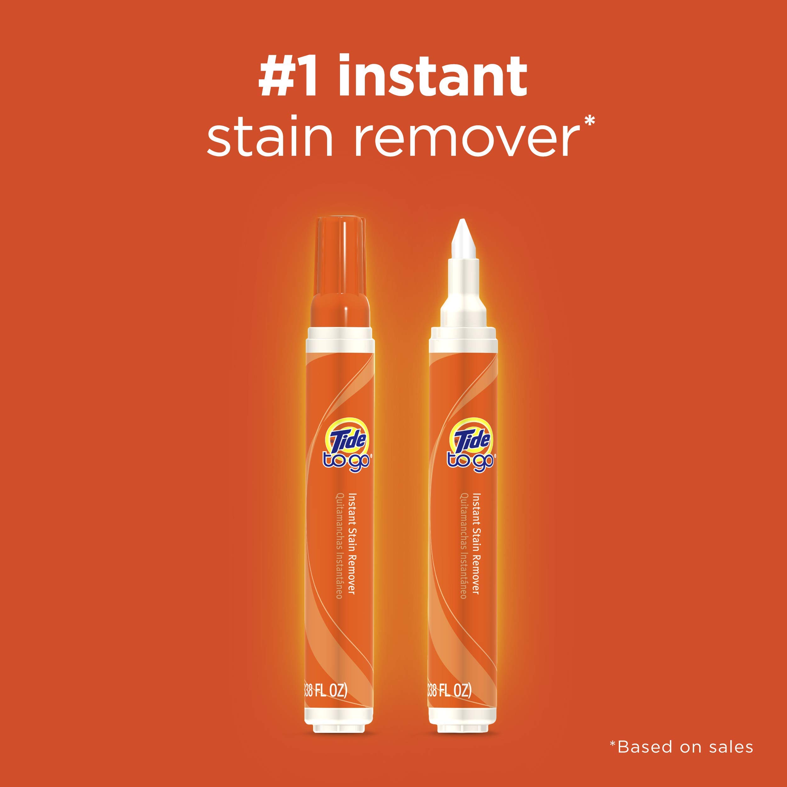 Tide to Go - Bolígrafo líquido quitamanchas instantáneo, paquete de 9