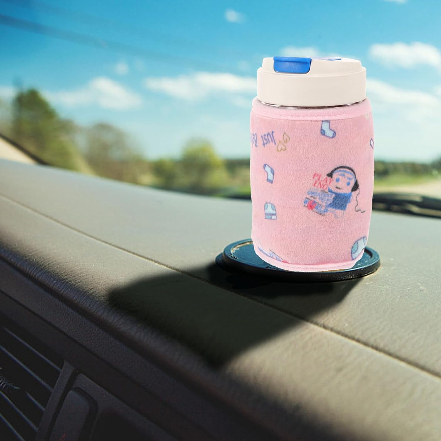 Uonlytech USB Bottle Warmer Cover for Travel Insulated Cloth Heater Compatible Various Bottles Easy to Install Remove for Home Car Use