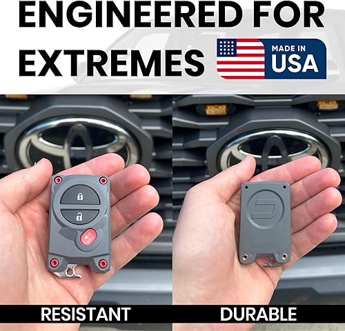 Vista 29 de Funda para llavero Toyota con abridor de botellas integrado, carcasa protectora resistente para Tundra (2007-2017) y Tacoma (2005-2015) - Agarre