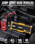 GOOLOO GP4000 Car Jump Starter 4000A Peak Battery Starter (All Gas,up to 10.0L Diesel Engine) 12V Lithium Jumper Box, SuperSafe Auto Portable Booster Pack with Jumper Cable and Type C Port