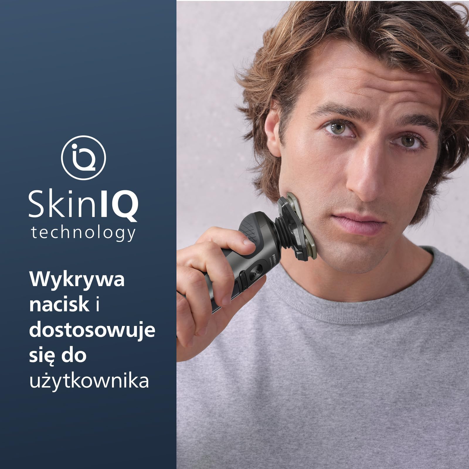 Philips Shaver S9000 Prestige, golarka elektryczna na mokro i sucho, złota, technologią SkinIQ, etui premium, podkładka ładująca Qi, precyzyjny trymer, trymer do nosa i stacja czyszcząca, SP9882/36