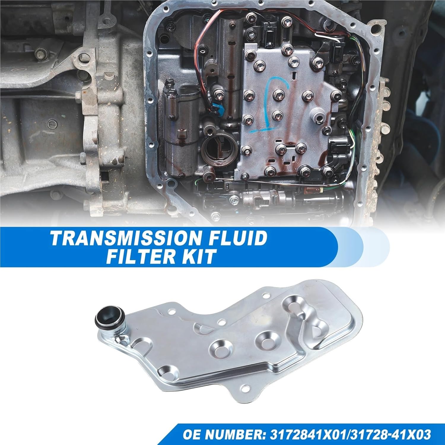 ‌Sump Pan‌ Automatic Transmission Filter Oil Pan Fit for Nissan D21 Base SE, XE 2.4L L4 - Gas, 3.0L V6 - Gas 1994 3172841X01 Oil Sump‌