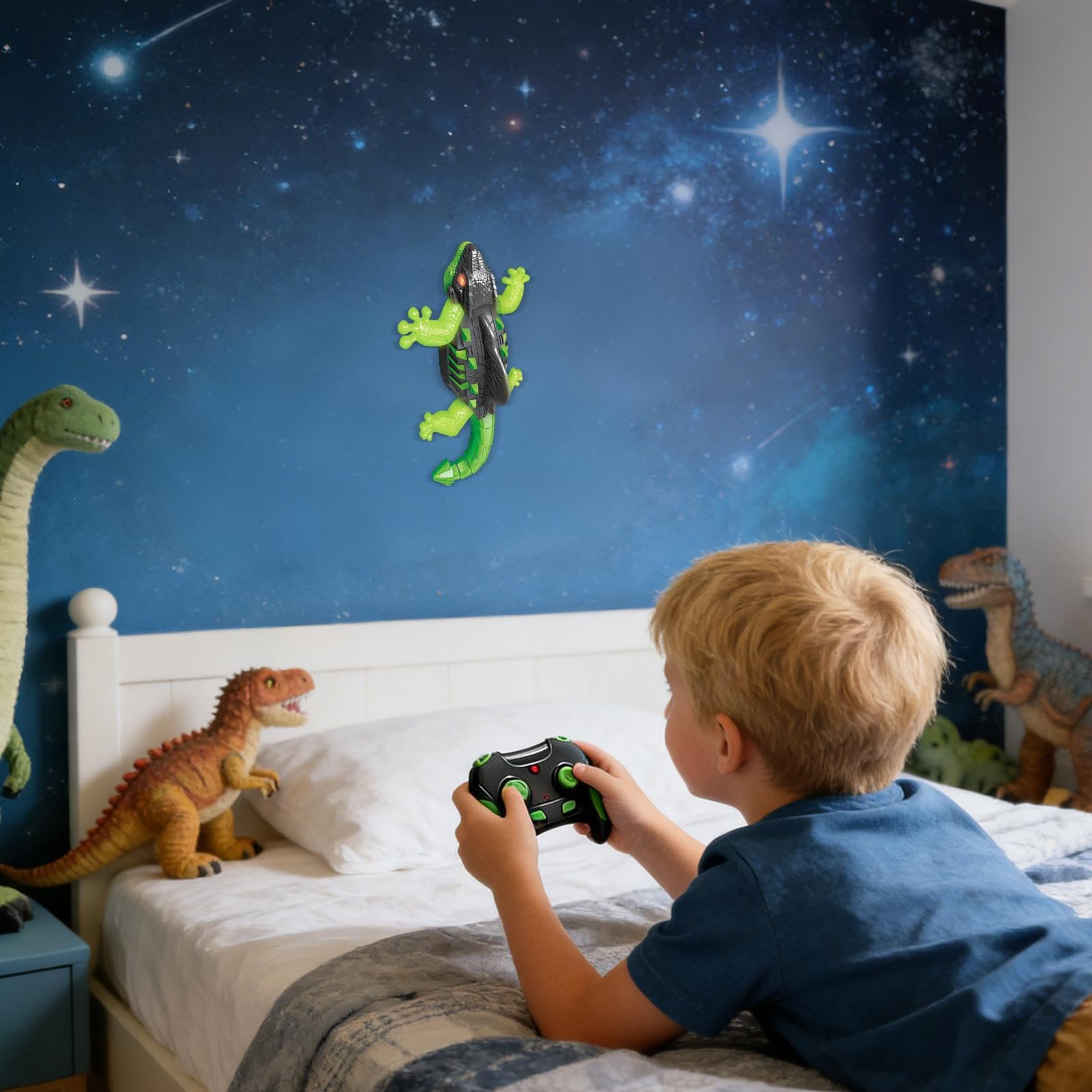 Genérico Lézard à télécommande | Répéteur grimpant, jouet de lézard grimpant mural avec lumière, pour remplir de chaussette de Noël, anniversaire d'enfant, maison, extérieur, vacances et verre