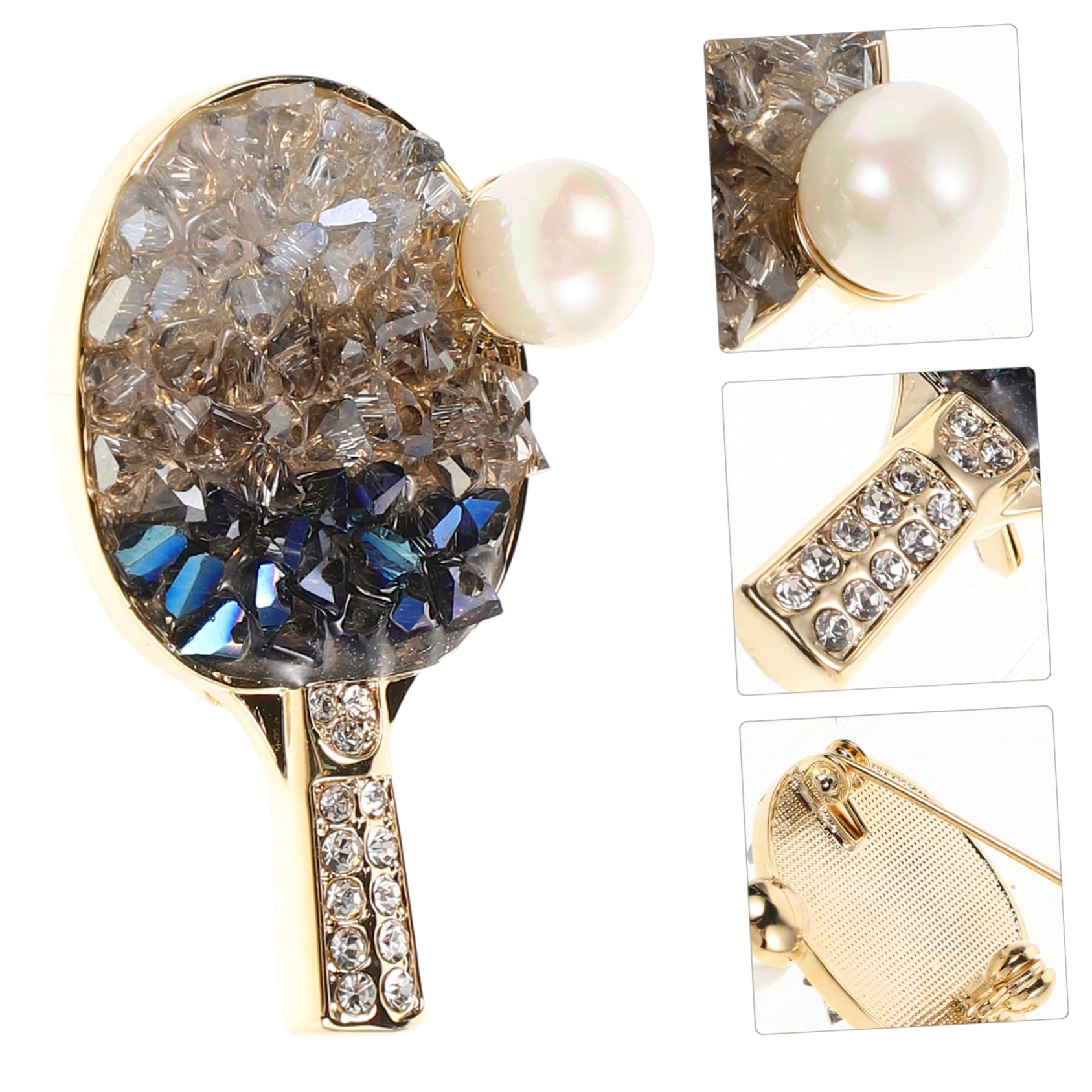 Women's Jewelry Tischschläger Tennis Boutonniere Billard Clip Schal Metall Pins Emaille Brosch Sport Sport Lapel Rugby Pin Kupfer Flower Brooch