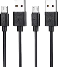 Micro USB Old Android Phone Charger Cord for Samsung Galaxy A15 Galaxy A S7 Tab J7 S2 J3 S10, 3ft, Black 2-Pack