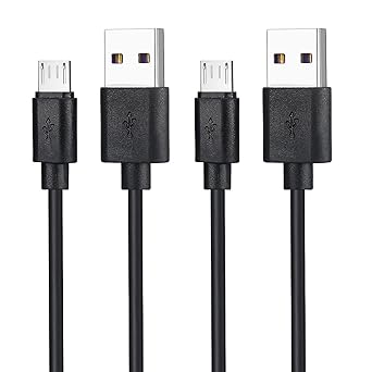 Micro USB Old Android Phone Charger Cord for Samsung Galaxy A15 Galaxy A S7 Tab J7 S2 J3 S10, 3ft, Black 2-Pack