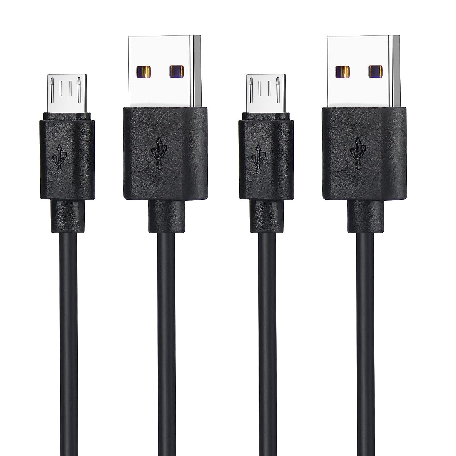 Micro USB Old Android Phone Charger Cord for Samsung Galaxy A15 Galaxy A S7 Tab J7 S2 J3 S10, 3ft, Black 2-Pack
