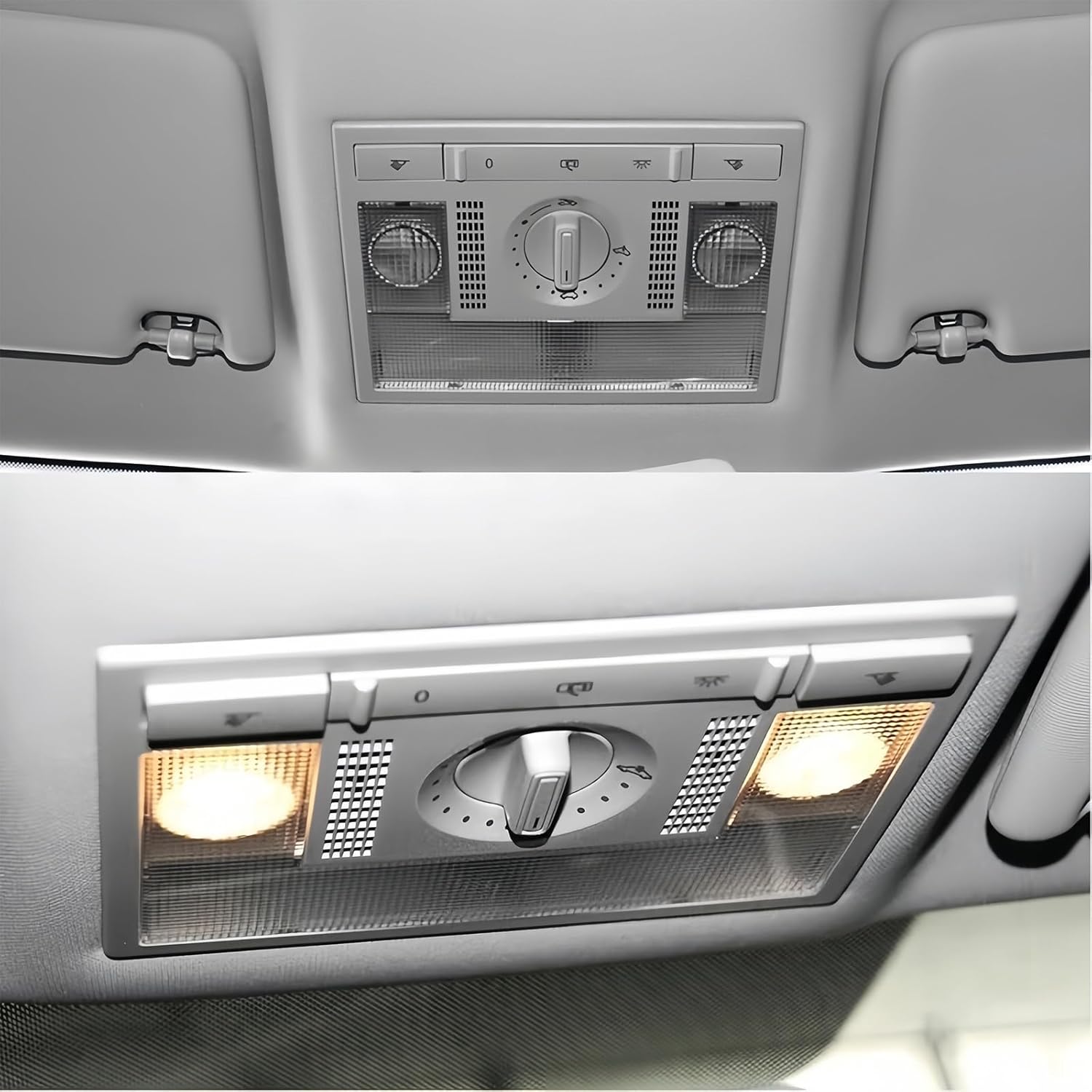 Overhead Console Reading Lamp Compatible with Touran Polo 9N 2002-2010, Replaces OE# 6Q0947613A