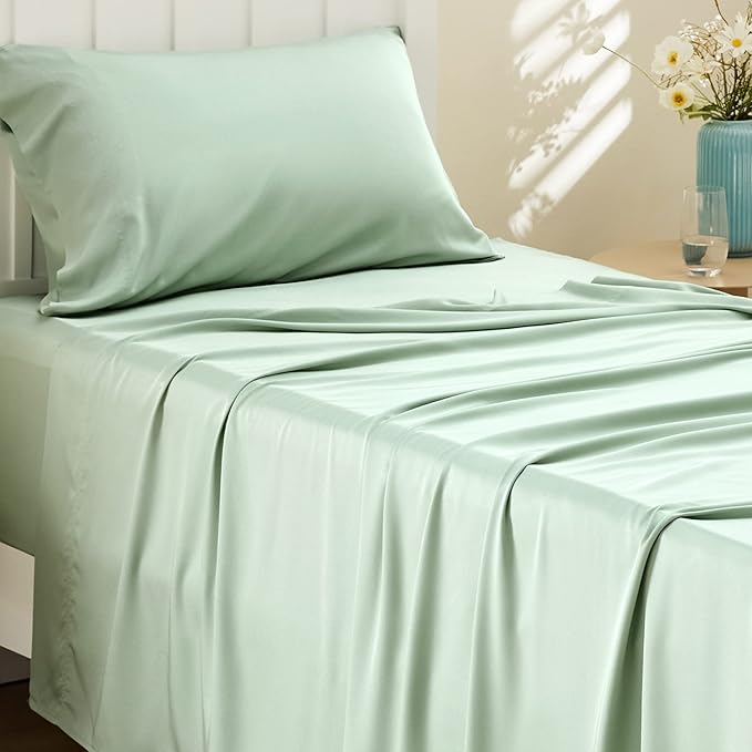 BEDSURE Bamboo Cooling Twin Sheets Set 100 Viscose from