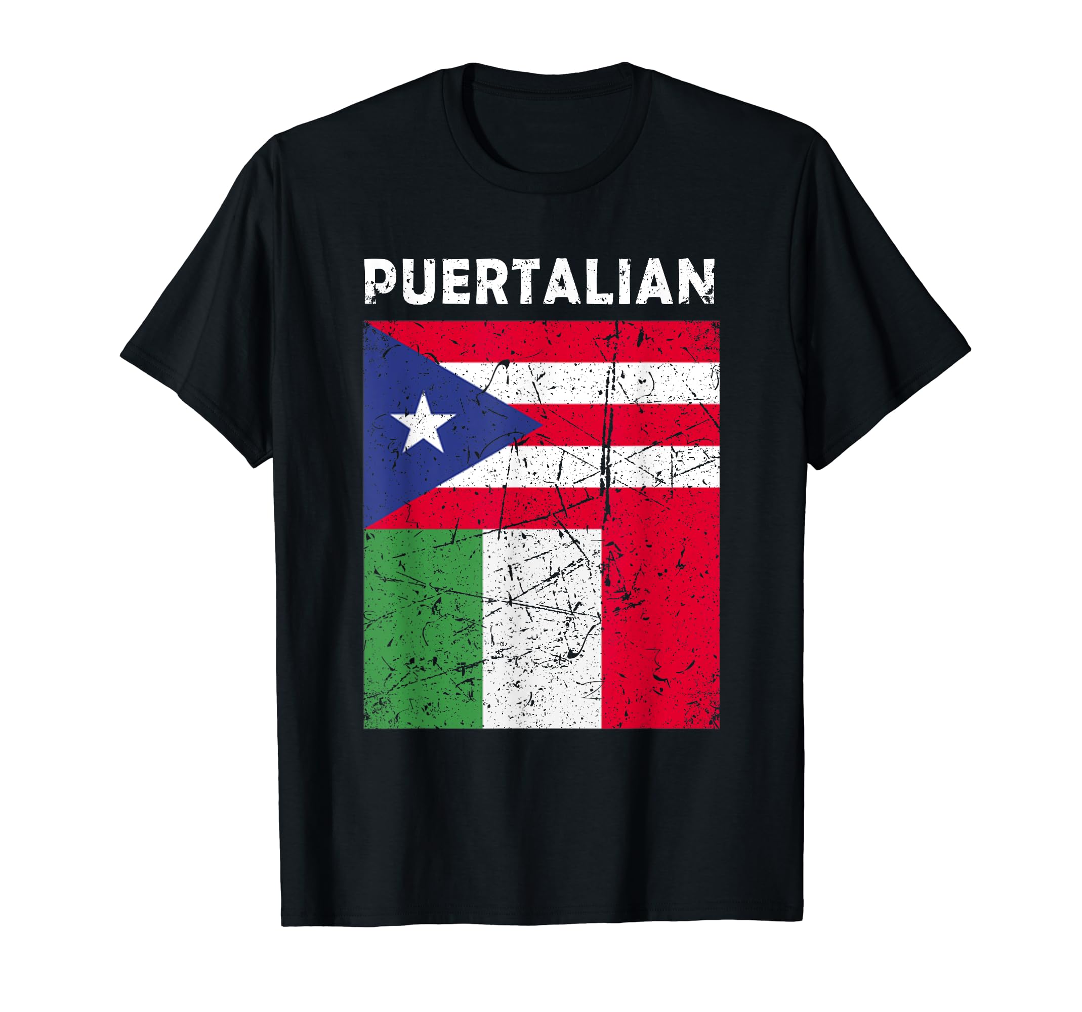 Funny Puerto Rican And Italian Flag Design - Puertalian T-Shirt