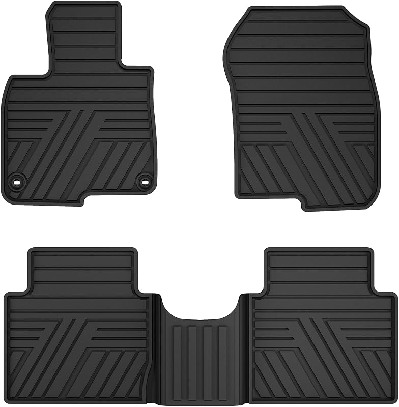 Tapetes Automotivos de Borracha Sob Medida para Honda CR-V 2017 a 2022, 1ª e 2ª Fileiras, Preto, TTX LIGHTING