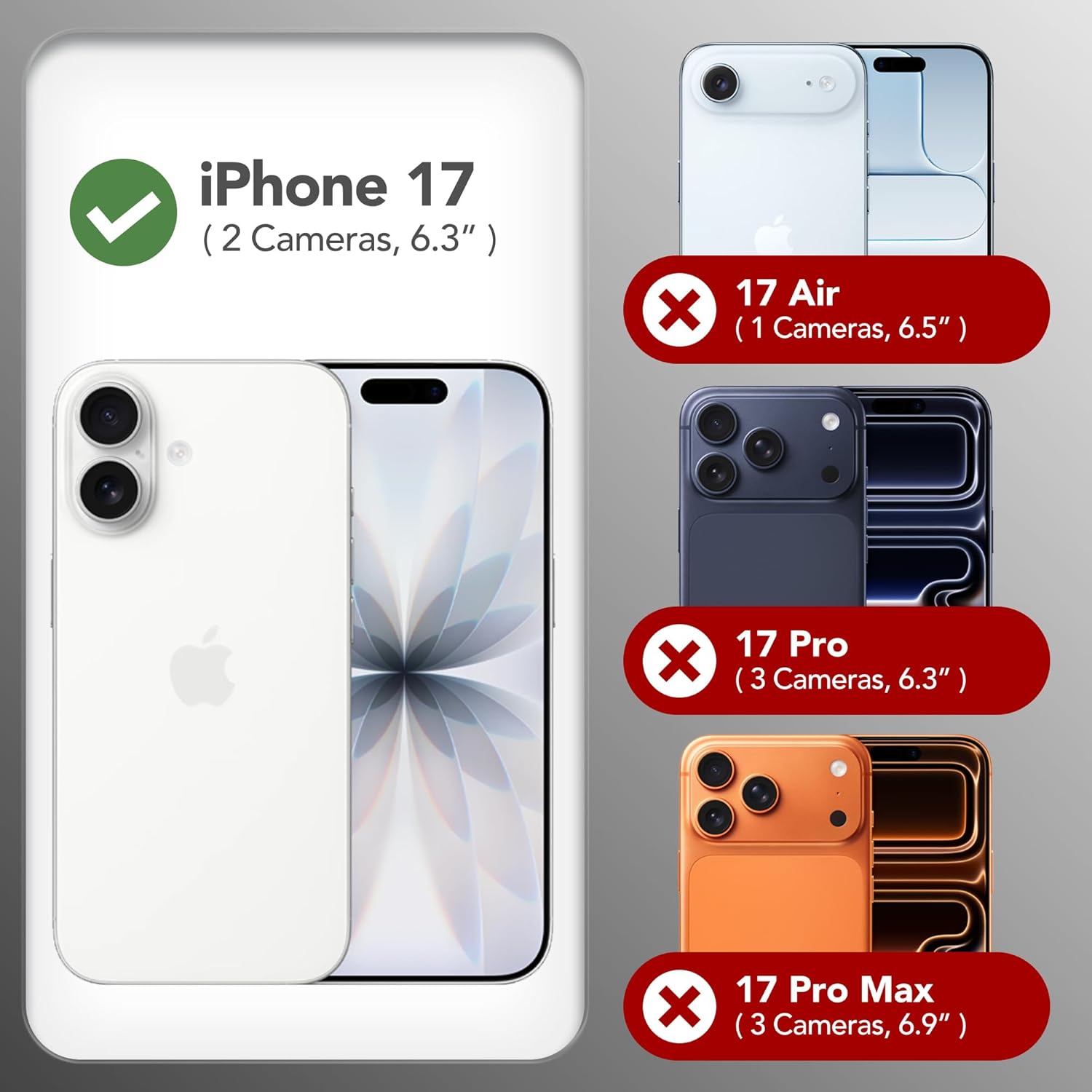 GONEZ Magnetic for iPhone 17 Case, Compatible with MagSafe, [Screen Protector + Camera Lens Protector], Liquid Silicone Anti-Scratch Shockproof Protective Phone Case 6.3 inch, White iPhone 17 White