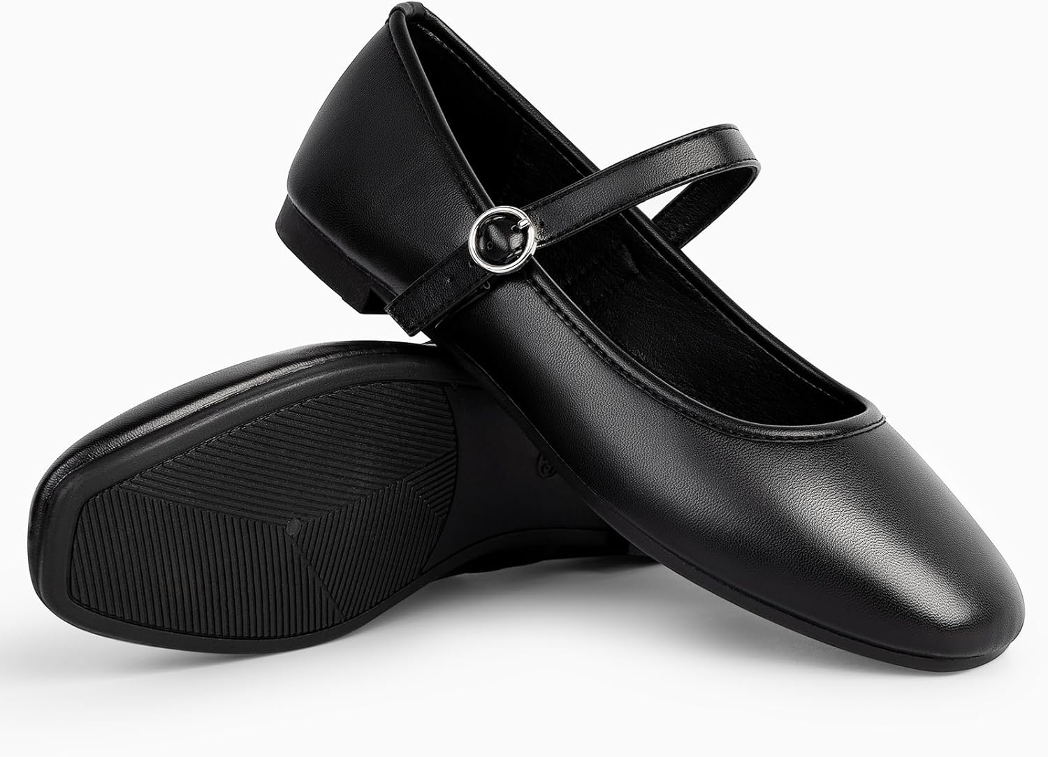 Mary Jane Shoes Women Flats：Square Toe Black Flats - Ballet Flats for Women - Comfortable Ankle Strap Flats - Image 7