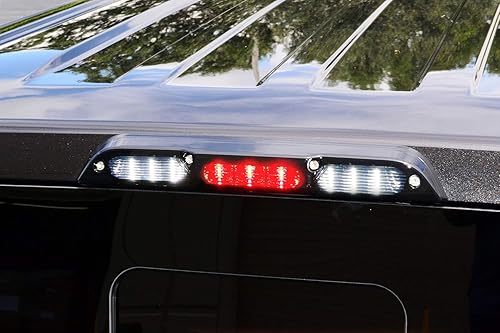 Miniatura 9 de iJDMTOY Smoked Lens Full LED High Mount Third BrakeStop Light Assembly Compatible With Ford 2015-2020 F-150, 2017-up F-250 F-350, 2019-up Ranger,