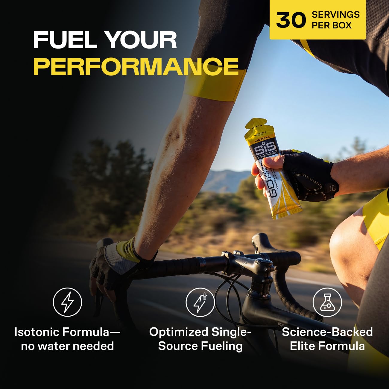 SiS GO Isotonic Energy Gel, 22g Carbs, 2 Fl Oz Gels, Pineapple, 30 Count — Amazon image 2