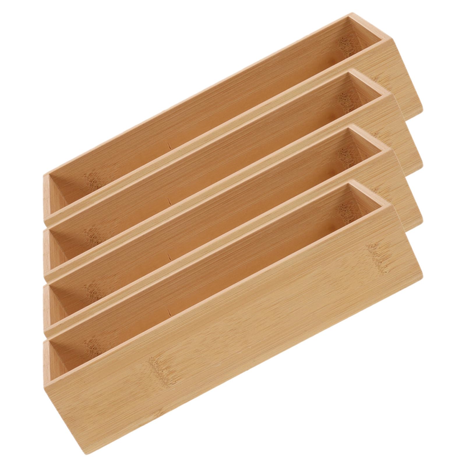 Mipcase organizador de cajones de 4 piezas: cajas abiertas de gran capacidad para baño y hogar.